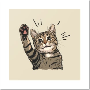 Cat Paw High Five Posters and Art